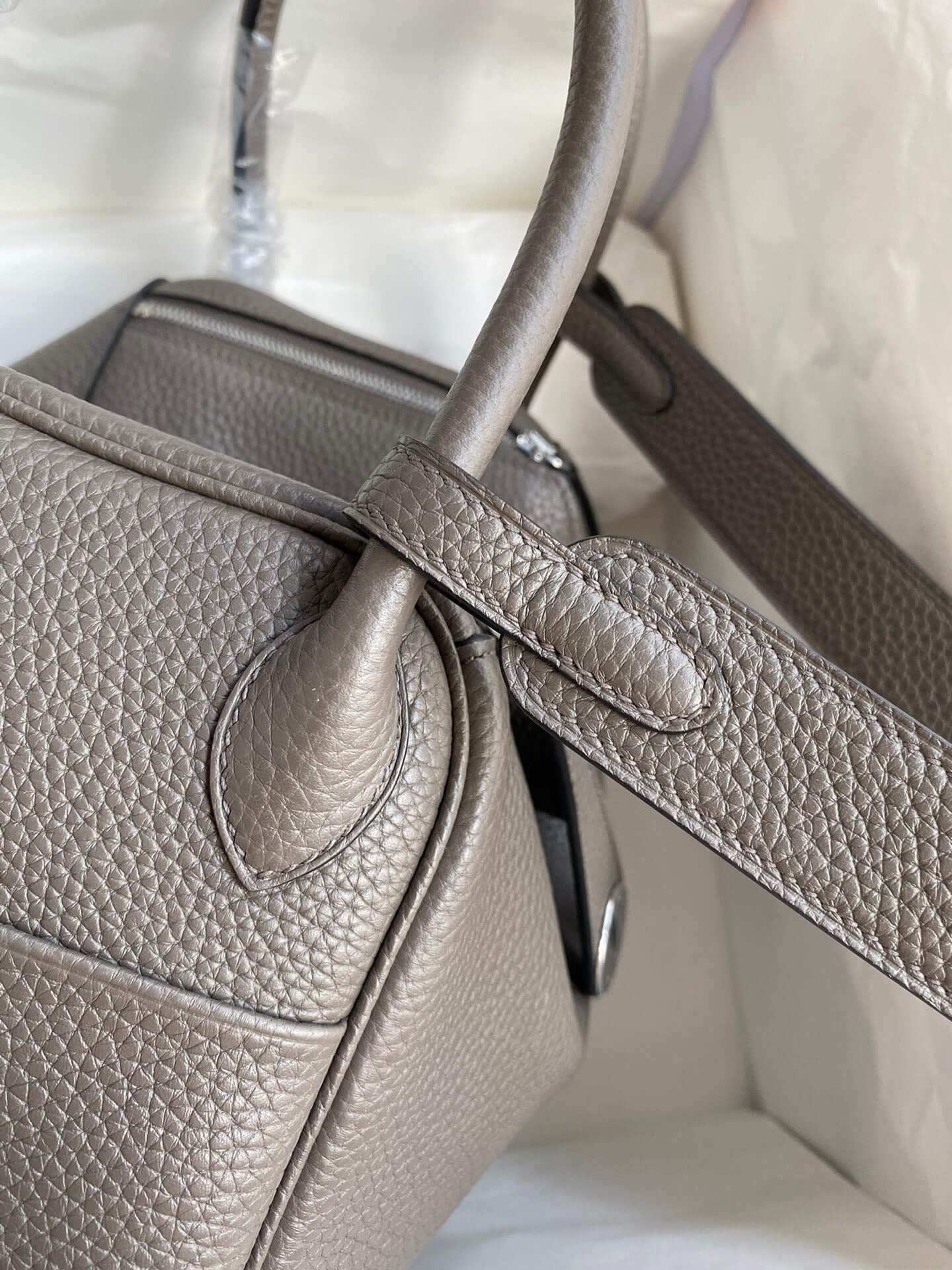 LD26cm, pewter gray silver buckle
