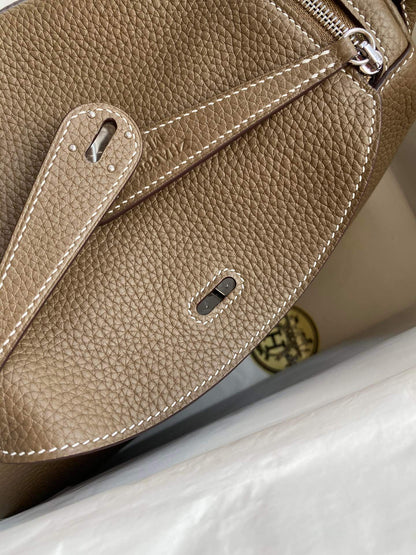 LD26cm, elephant gray silver buckle