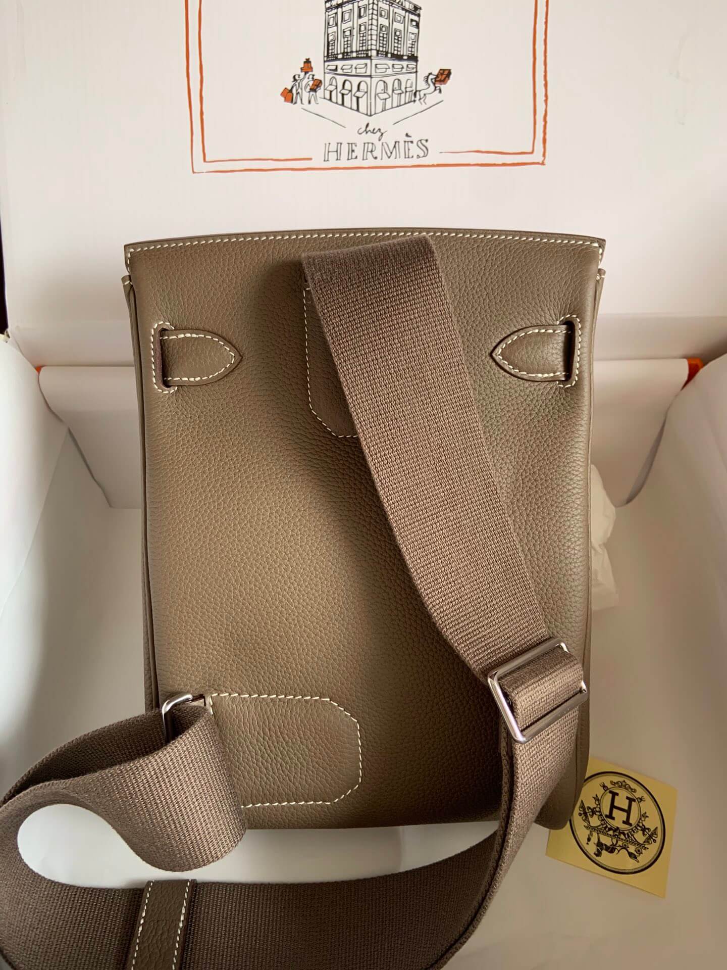 Hermes HAC A DOS, elephant gray