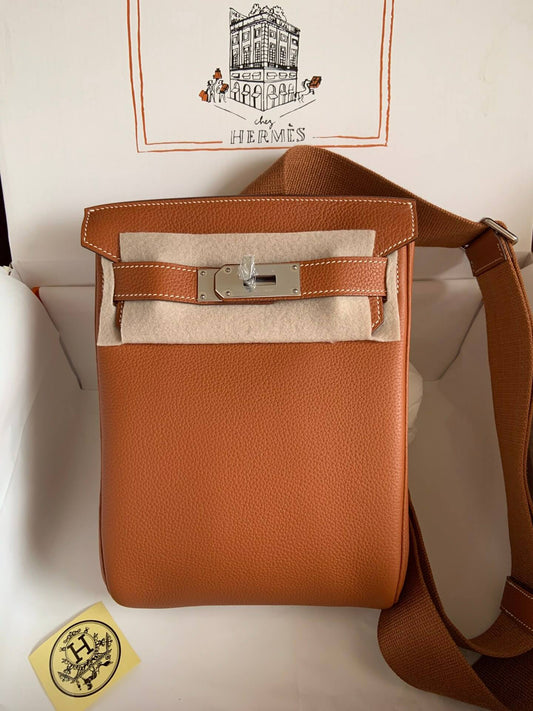 Hermes HAC A DOS, golden brown