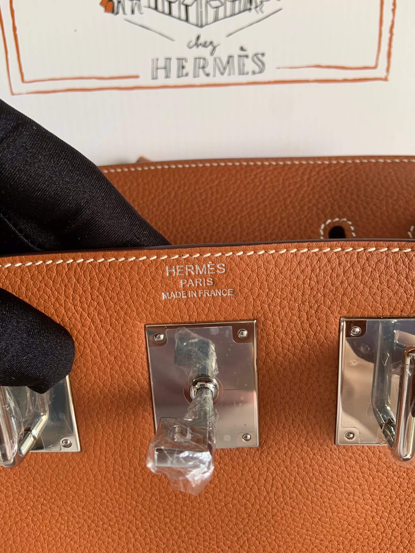 Hermes HAC A DOS, golden brown