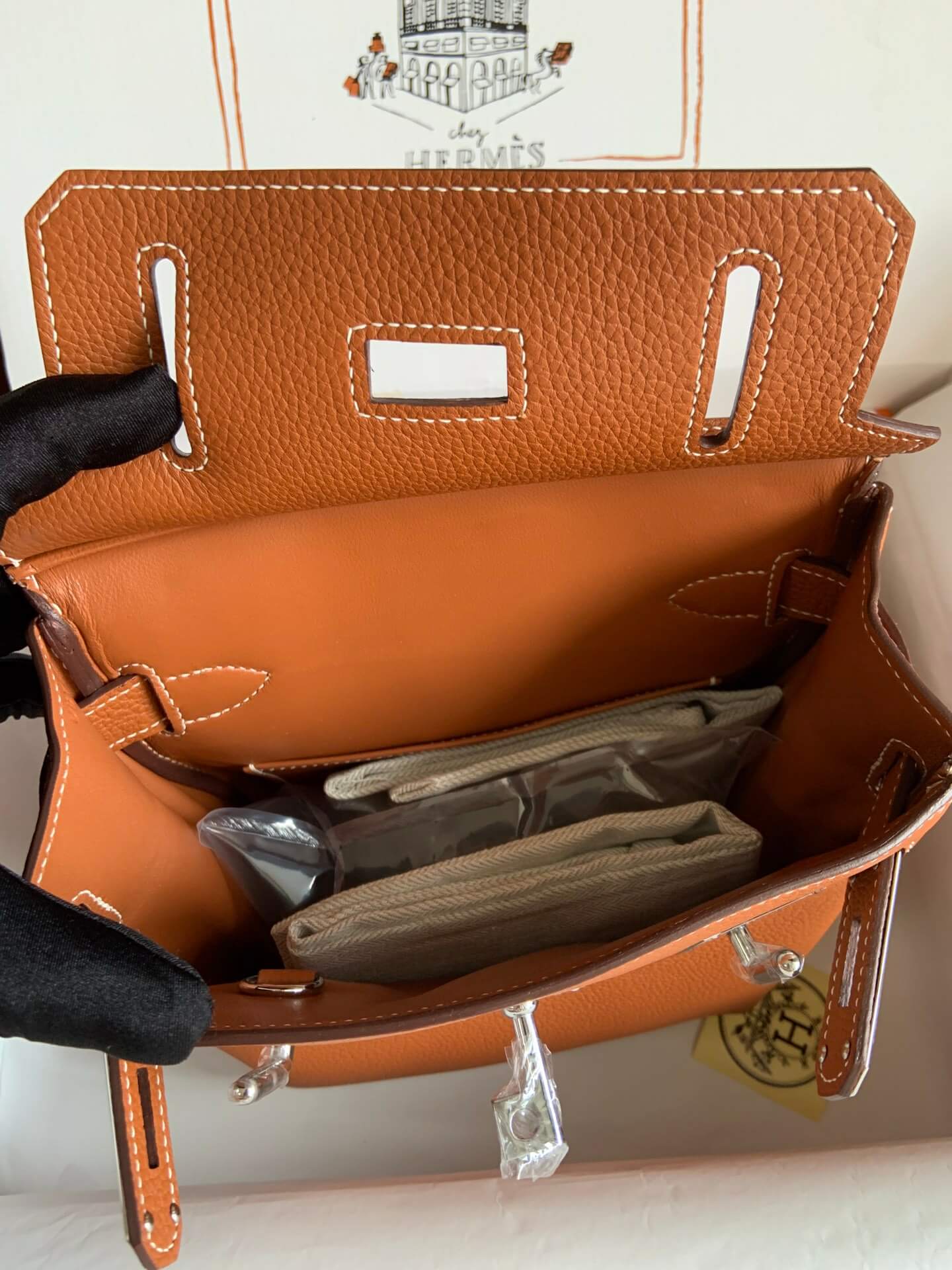 Hermes HAC A DOS, golden brown