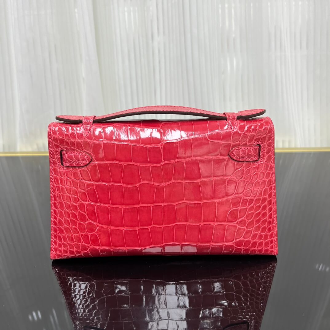 Imported high-gloss American alligator belly first generation 22cm gold buckle, handmade wax thread💕