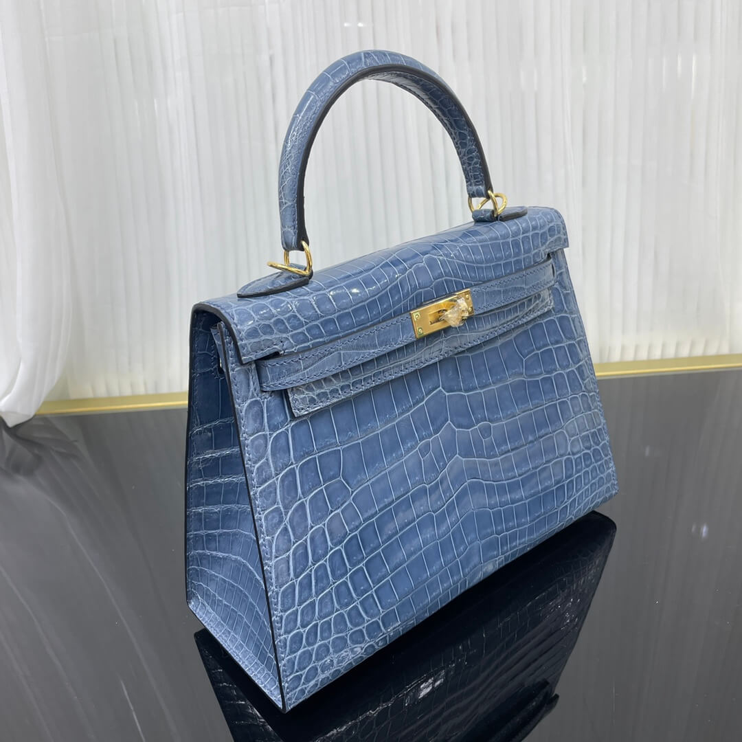 kelly25 Nile crocodile high-gloss crocodile leather handmade wax thread✨✨