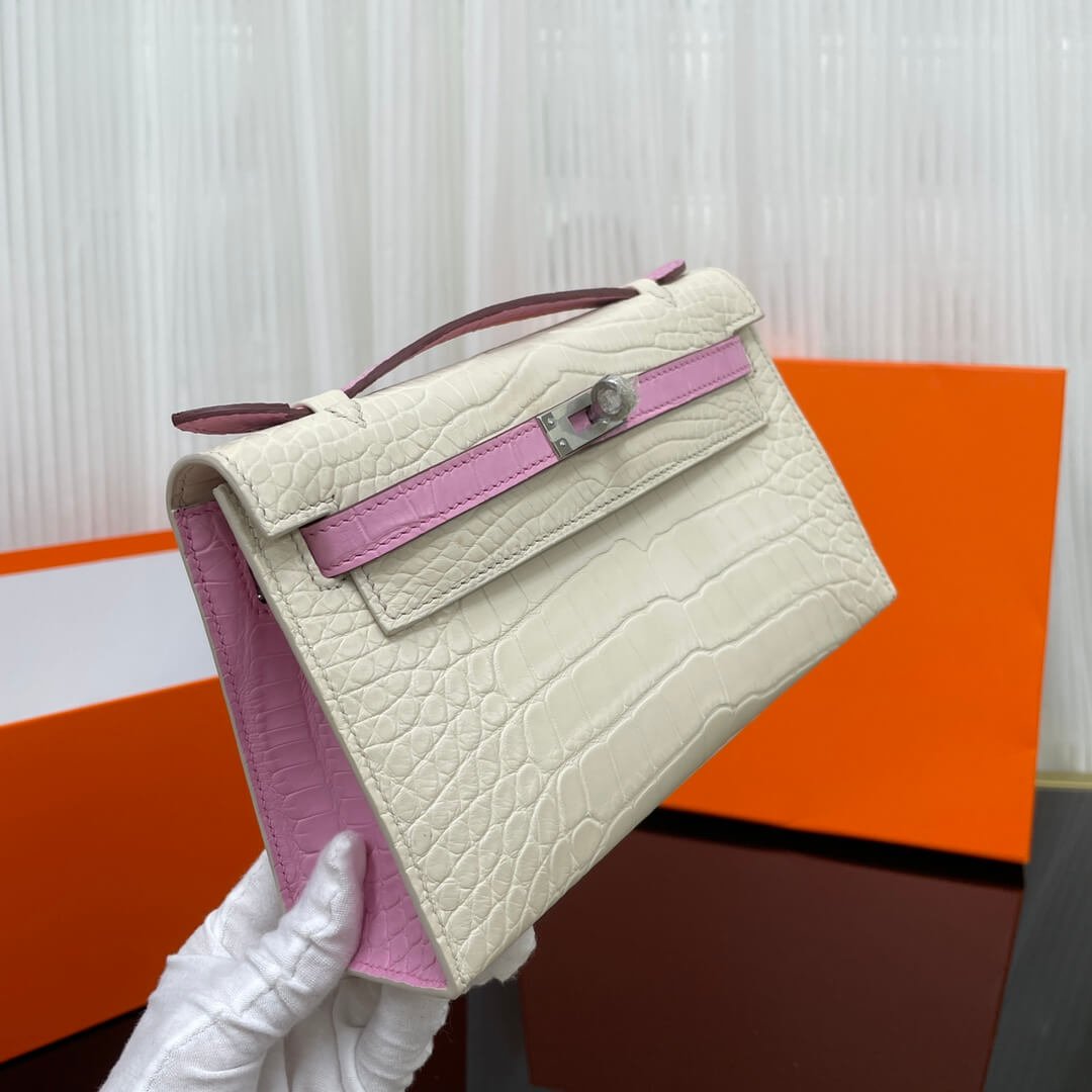 Kelly kelly first generation 22 cm imported American matte crocodile leather hand-sewn wax thread💕
