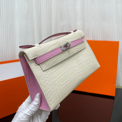 Kelly kelly first generation 22 cm imported American matte crocodile leather hand-sewn wax thread💕