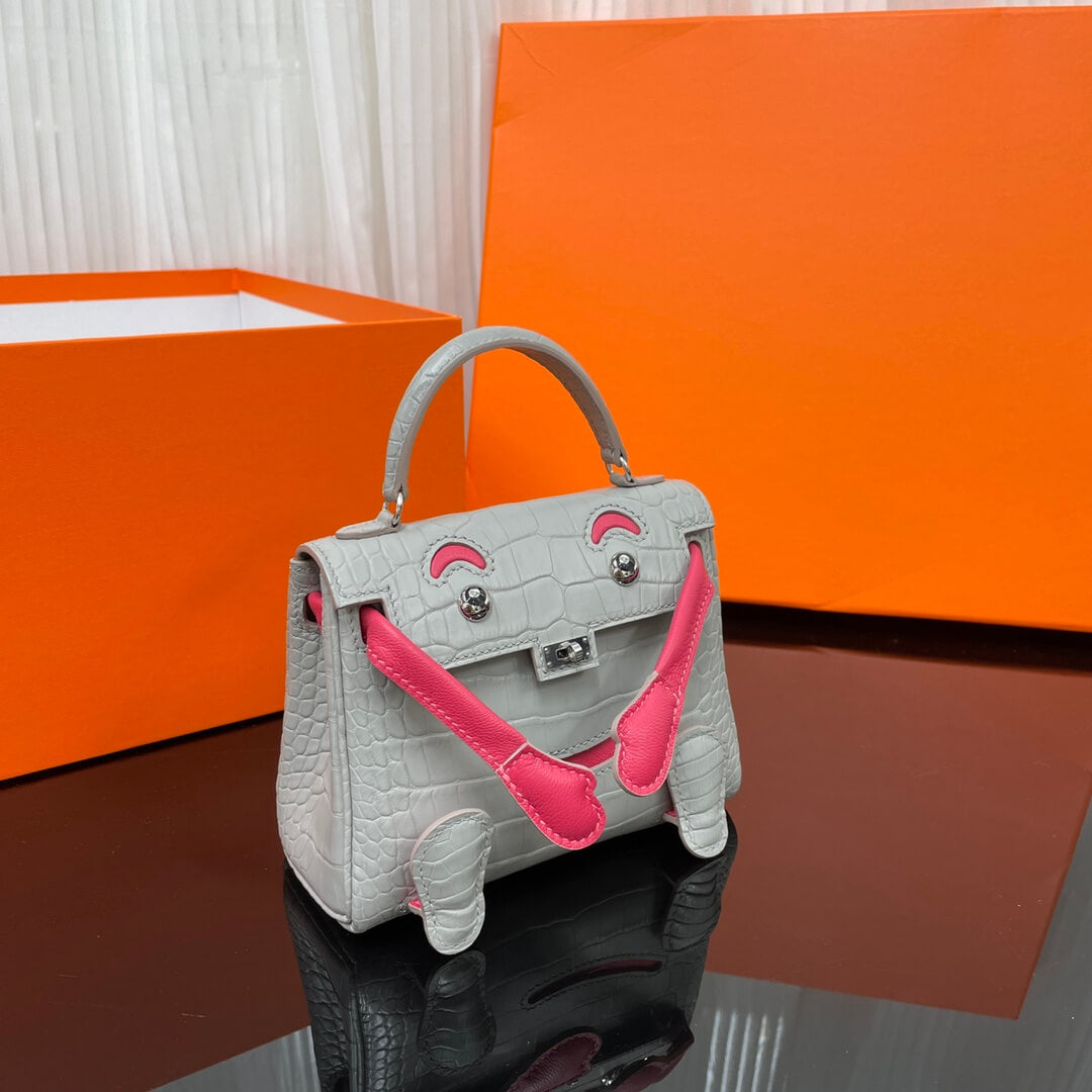 Made of three pieces of American crocodile skin, doll bag💕