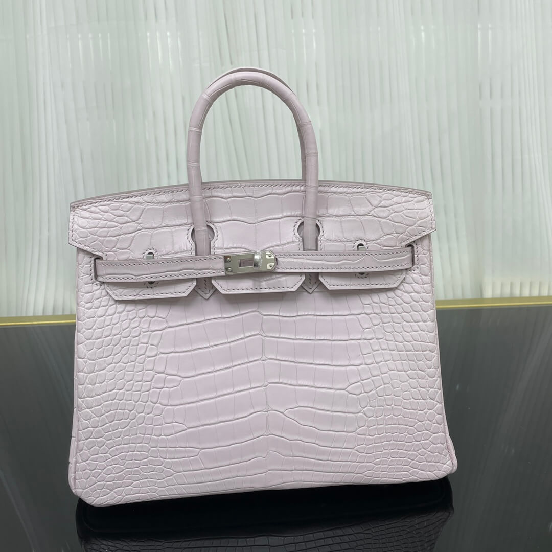 birkin25 American crocodile skin matte three skins cut, hand waxed thread👛👛