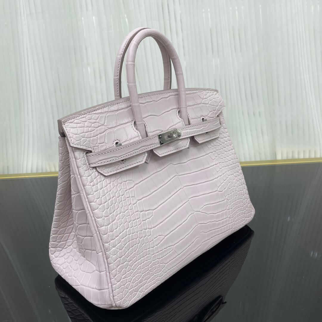 birkin25 American crocodile skin matte three skins cut, hand waxed thread👛👛