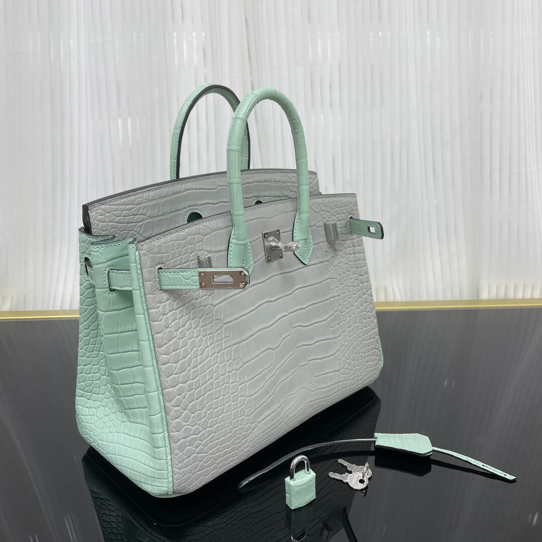 birkin25 American crocodile skin matte three skins cut, hand waxed thread👛👛