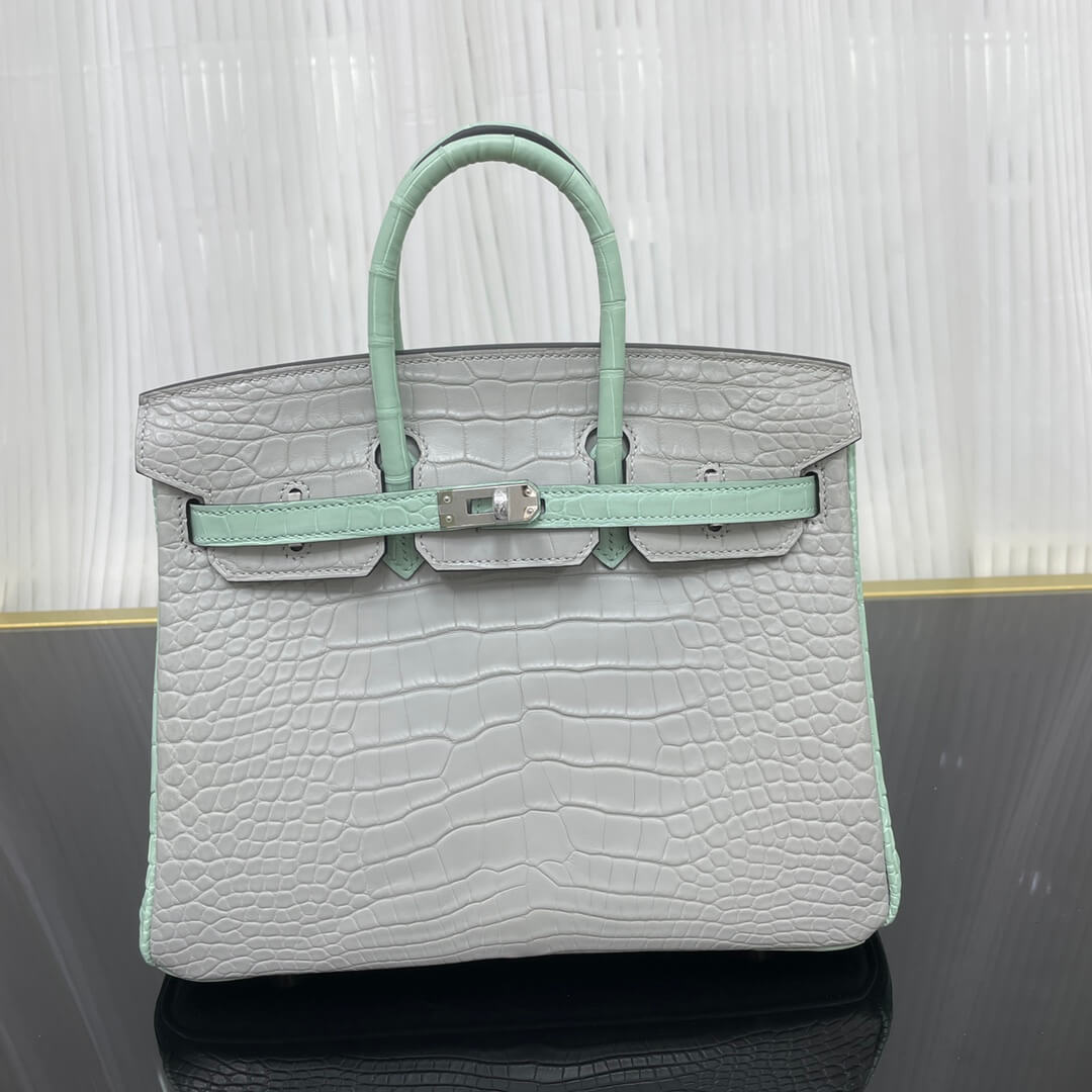 birkin25 American crocodile skin matte three skins cut, hand waxed thread👛👛