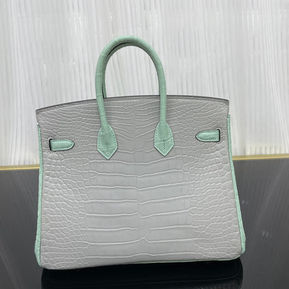 birkin25 American crocodile skin matte three skins cut, hand waxed thread👛👛