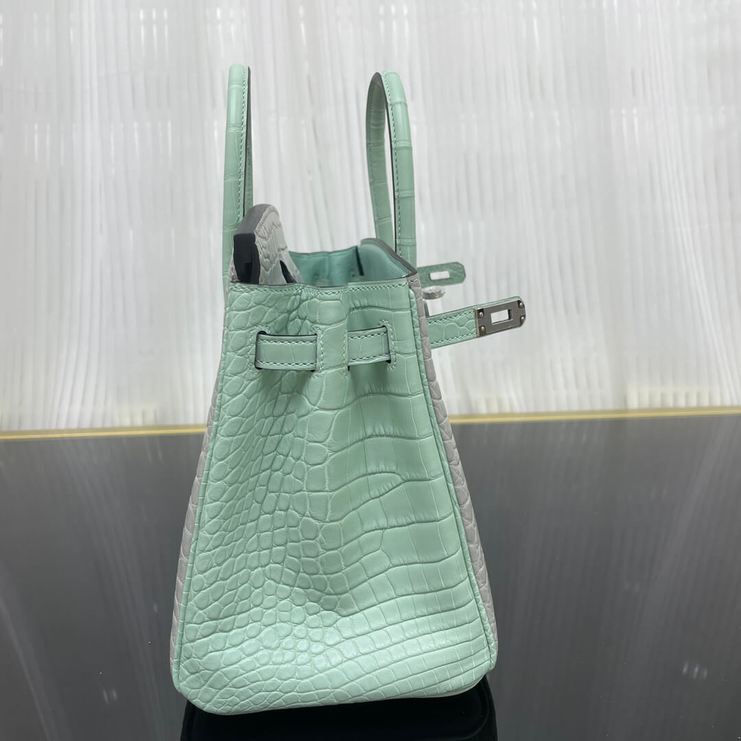 birkin25 American crocodile skin matte three skins cut, hand waxed thread👛👛