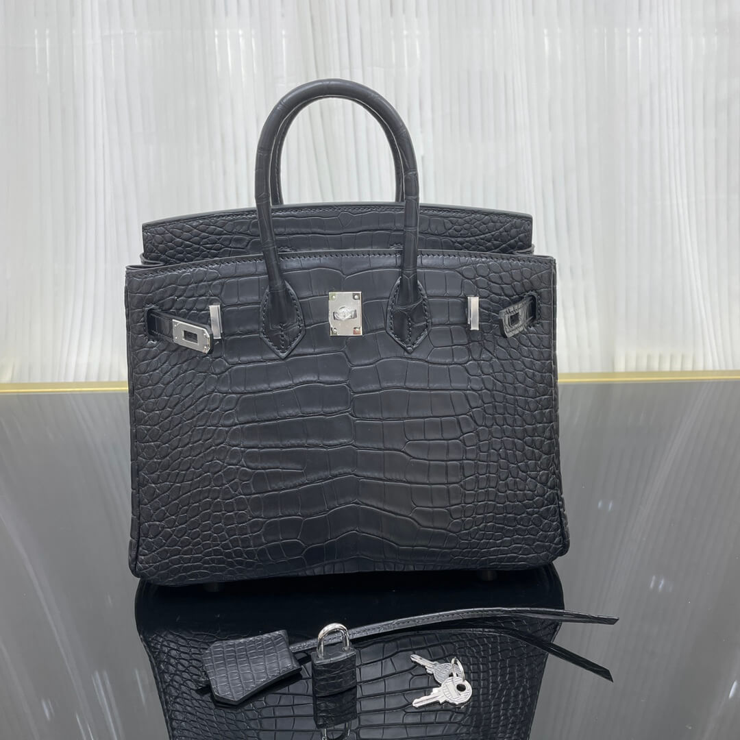 birkin25 American crocodile skin matte three skins cut, hand waxed thread👛👛