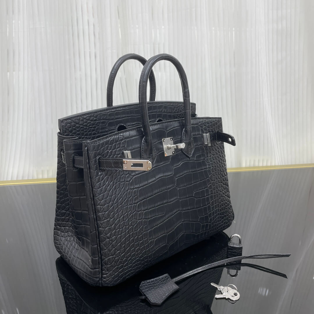 birkin25 American crocodile skin matte three skins cut, hand waxed thread👛👛