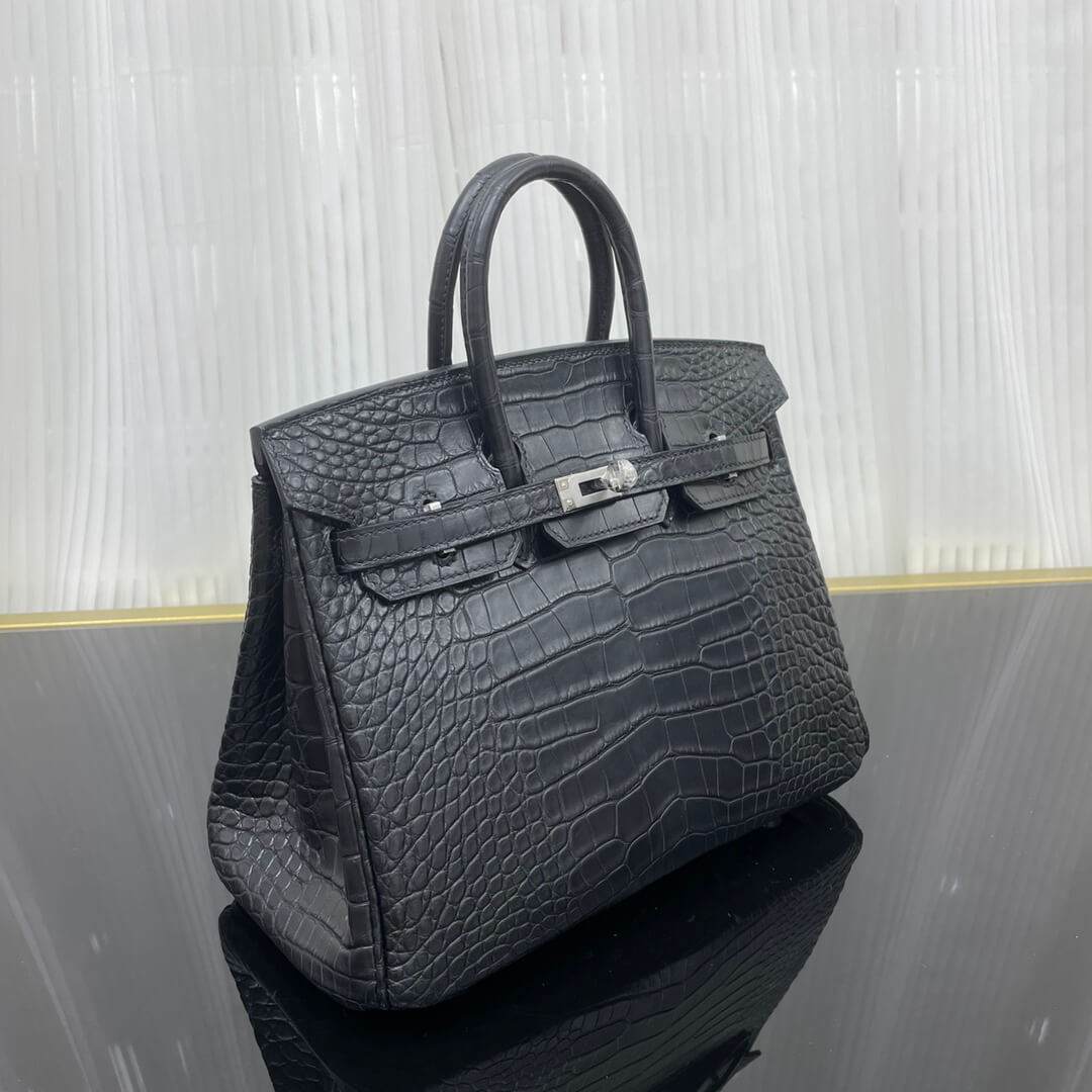 birkin25 American crocodile skin matte three skins cut, hand waxed thread👛👛