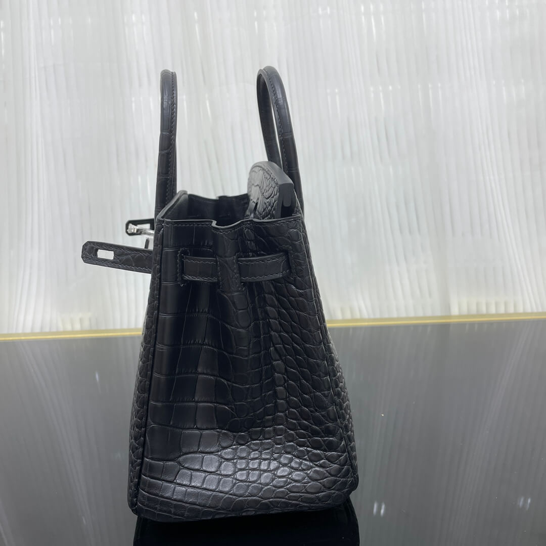 birkin25 American crocodile skin matte three skins cut, hand waxed thread👛👛