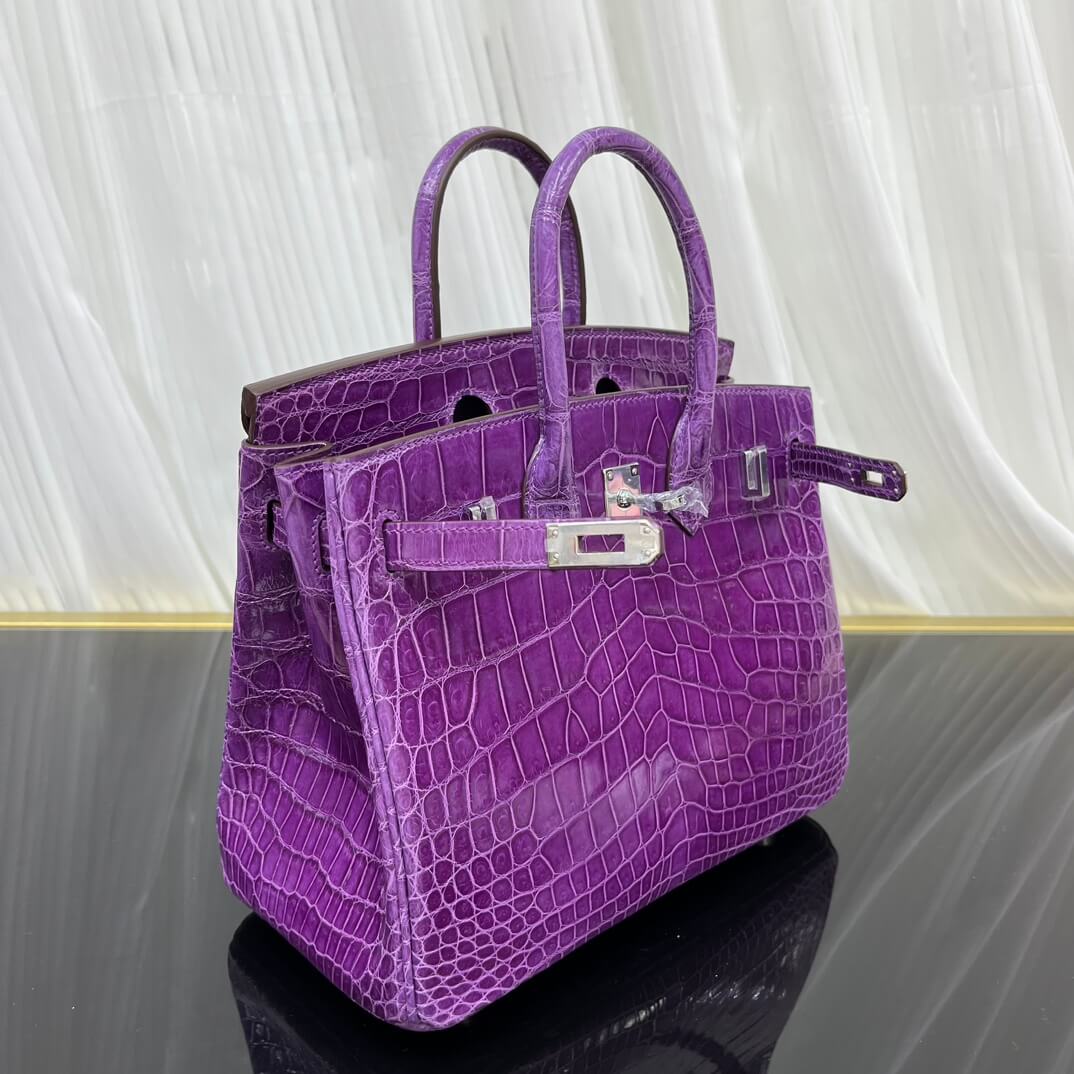 Birkin25 imported high-gloss crocodile leather, in stock, hand-sewn wax thread💕