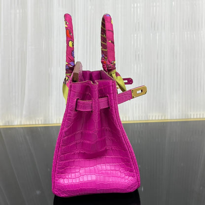 Birkin30 imported matte crocodile leather, in stock and hand-stitched with wax thread💕
