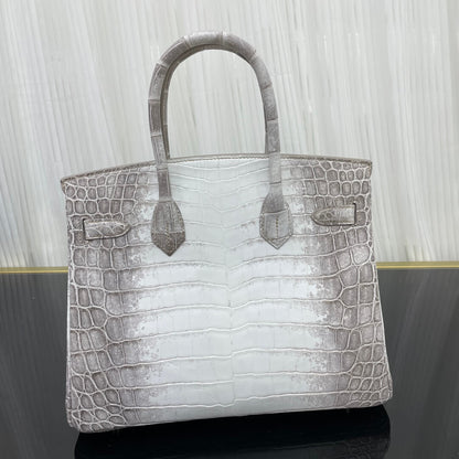 Birkin30 imported Himalayan crocodile skin, in stock, clapping and sewing wax thread 💕