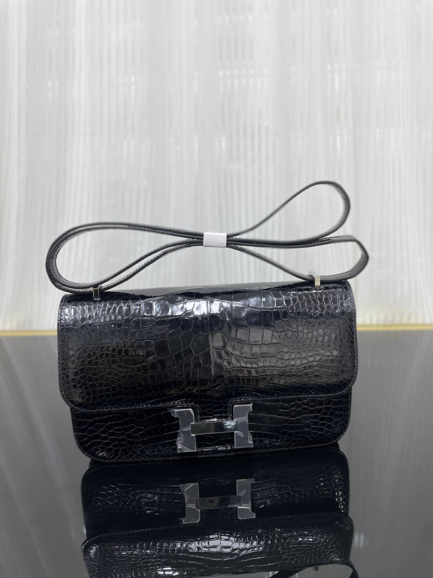 Imported Nile high-gloss crocodile skin Kangkang 26cm, hand-sewn wax thread💕