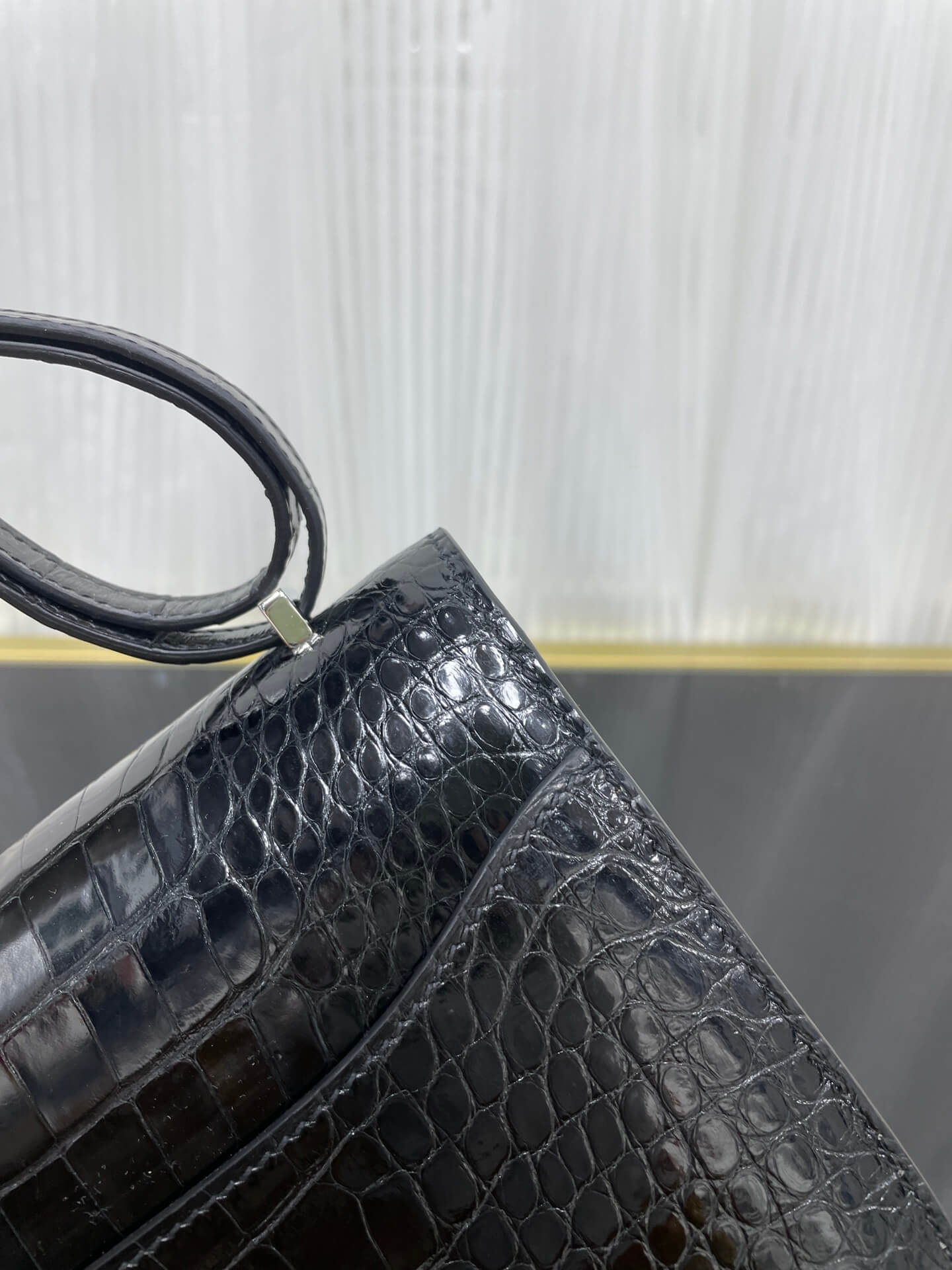 Imported Nile high-gloss crocodile skin Kangkang 26cm, hand-sewn wax thread💕