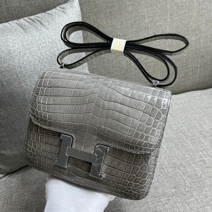 Kangkang 19 stewardess bag imported, Nile crocodile handmade beeswax thread ❤️