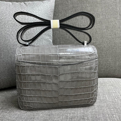 Kangkang 19 stewardess bag imported, Nile crocodile handmade beeswax thread ❤️
