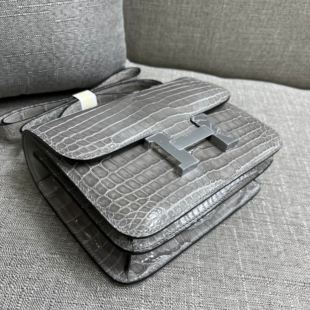 Kangkang 19 stewardess bag imported, Nile crocodile handmade beeswax thread ❤️