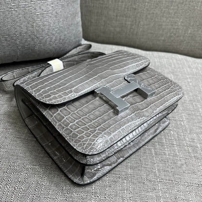 Kangkang 19 stewardess bag imported, Nile crocodile handmade beeswax thread ❤️