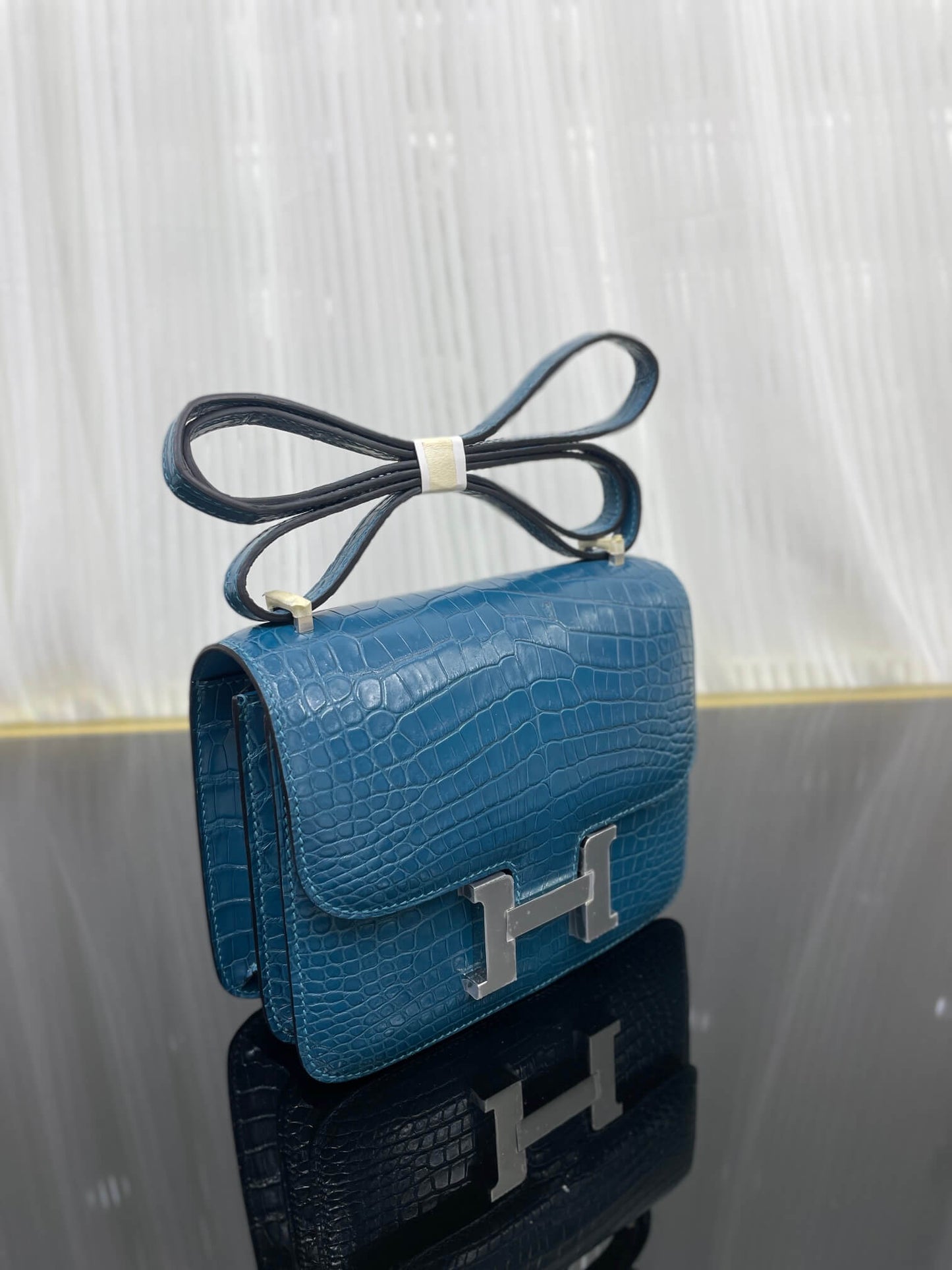 Imported matte crocodile Kangkang 19cm, hand-stitched with wax thread💕