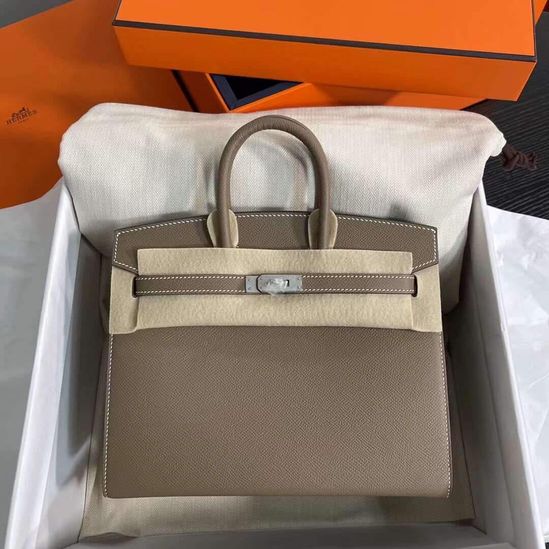 Birkin Sellier outseam epsom: elephant gray