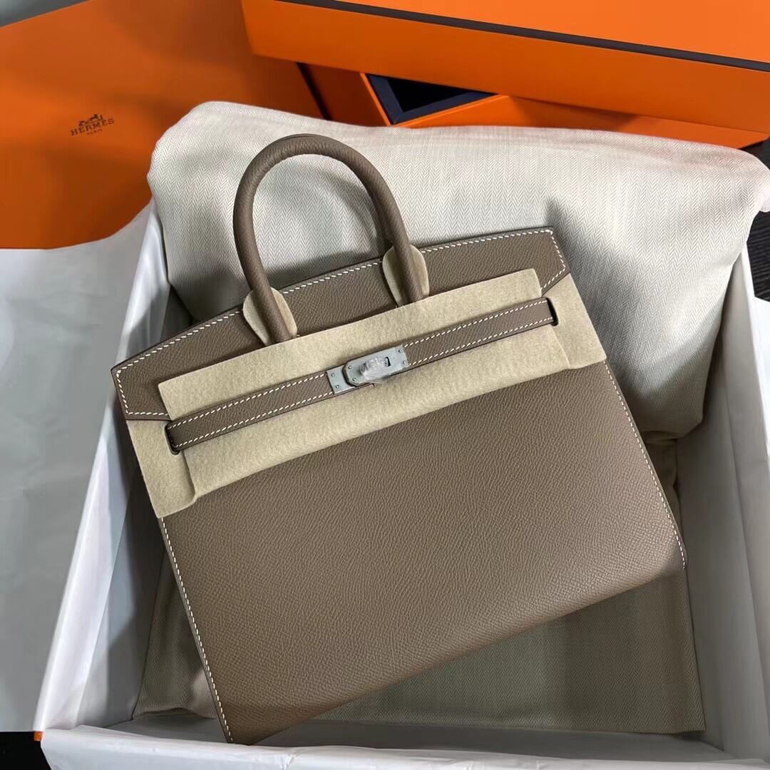 Birkin Sellier outseam epsom: elephant gray