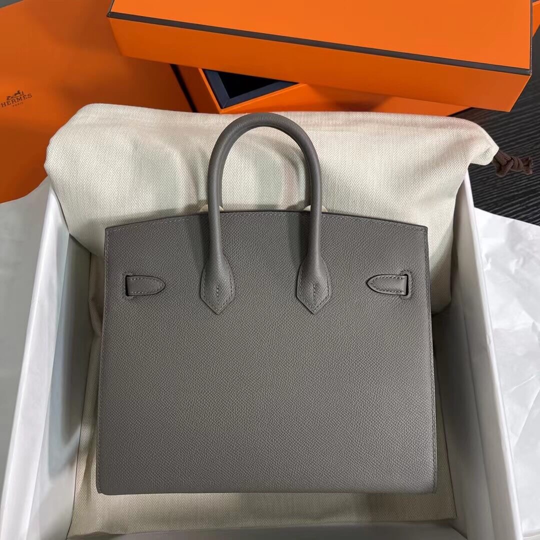 Birkin Sellier outseam epsom: pewter gray