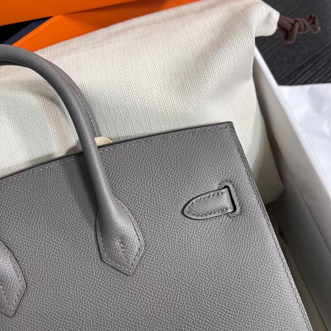 Birkin Sellier outseam epsom: pewter gray