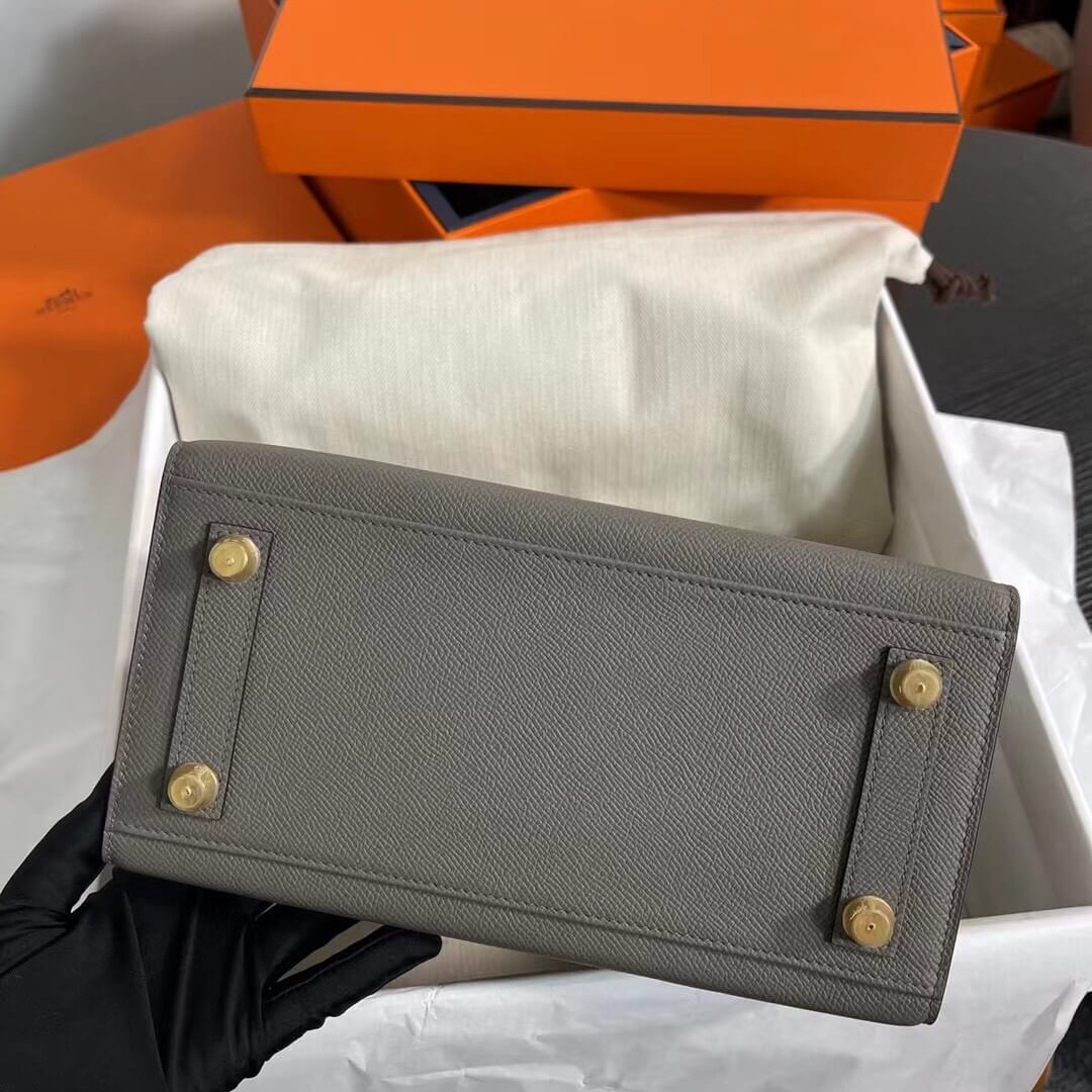 Birkin Sellier outseam epsom: pewter gray