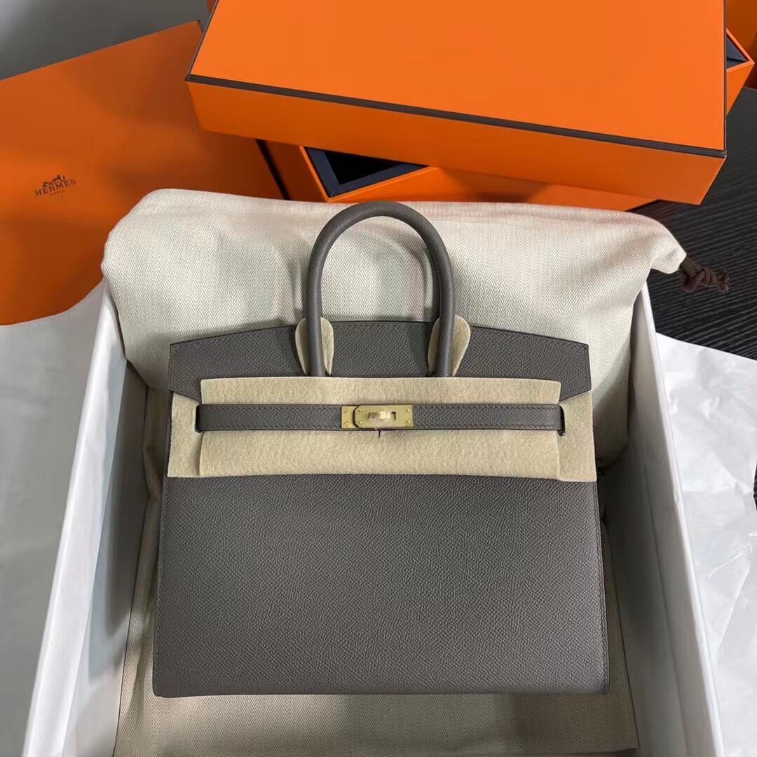 Birkin Sellier outseam epsom: pewter gray
