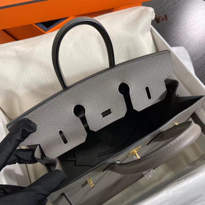 Birkin Sellier outseam epsom: pewter gray