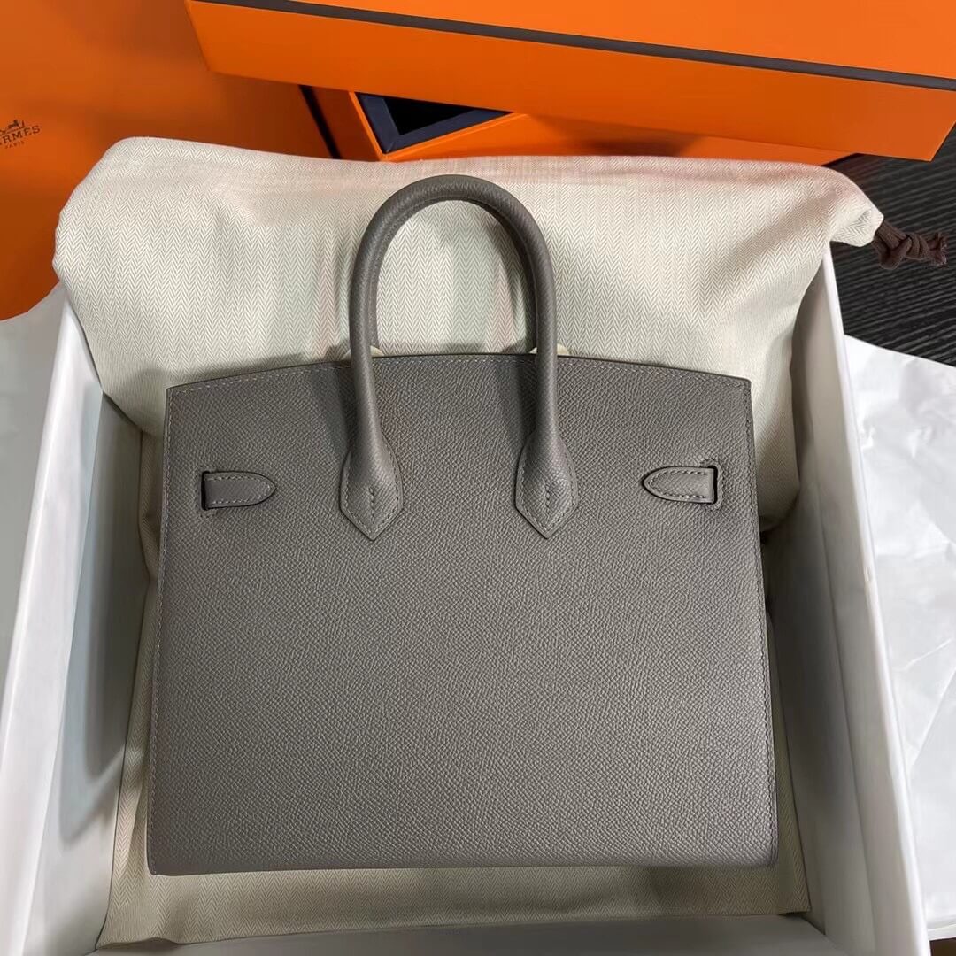Birkin Sellier outseam epsom: pewter gray