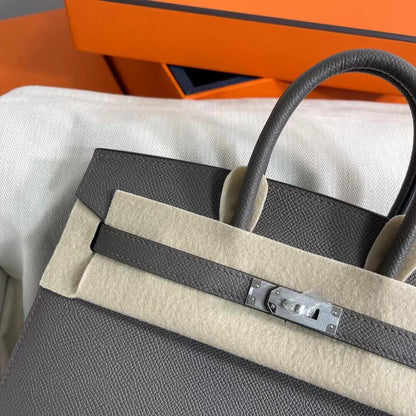 Birkin Sellier outseam epsom: pewter gray