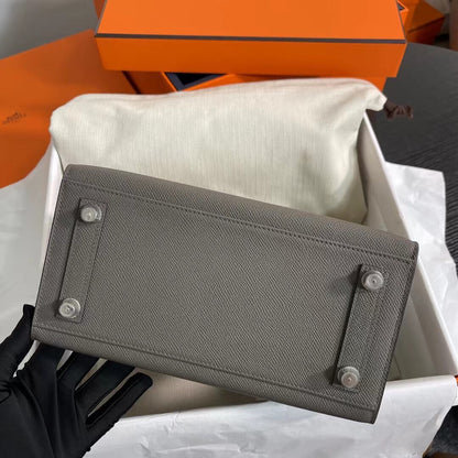 Birkin Sellier outseam epsom: pewter gray