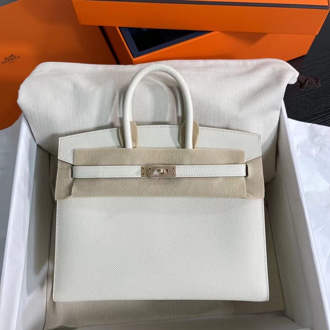 Birkin Sellier outseam epsom: milkshake white