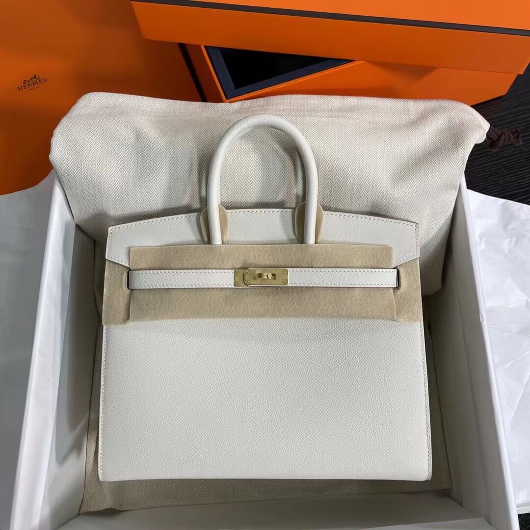 Birkin Sellier outseam epsom: milkshake white