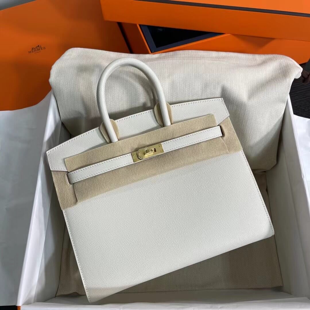 Birkin Sellier outseam epsom: milkshake white