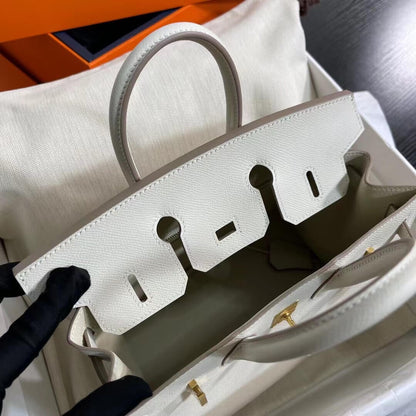 Birkin Sellier outseam epsom: milkshake white