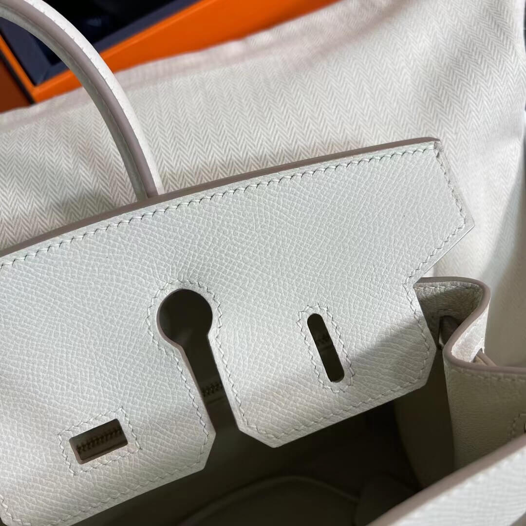 Birkin Sellier outseam epsom: milkshake white