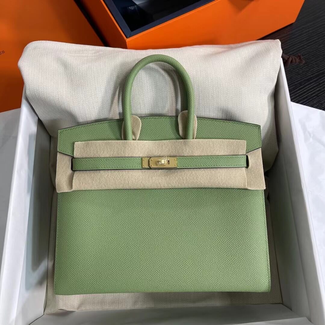 Birkin Sellier outseam epsom: avocado green
