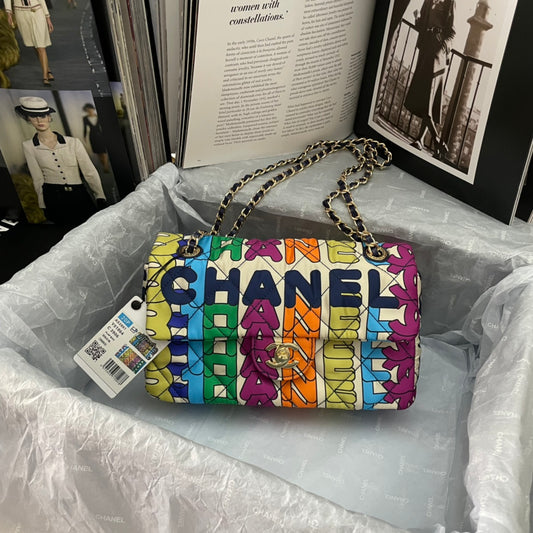 CHANEL 💯21k Chanel Autumn/Winter series burst rainbow printing CF style,