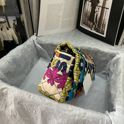 CHANEL 💯21k Chanel Autumn/Winter series burst rainbow printing CF style,