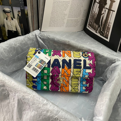 CHANEL 💯21k Chanel Autumn/Winter series burst rainbow printing CF style,
